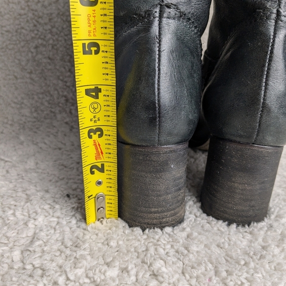 Caterpillar Women's Black Leather Boots Model Jessie Size 8 Y2k Made In Brazil - Picture 6 of 11